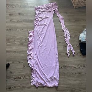 Fashion nova purple ruffled dress